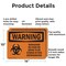 Signmission Biohazard No Food Or Drink OSHA Warning Sign, Aluminum, 14in W x 10in L, 2PK OS-2PACK-WS-A-1014-L-12498 - alternate 7